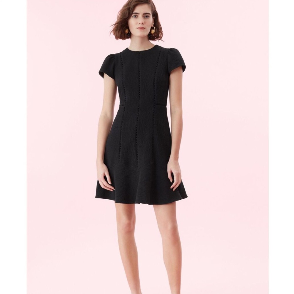 Rebecca Taylor Black knit textured dress sz 6